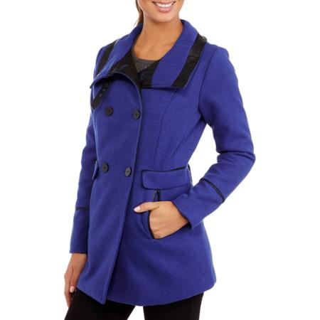 women's faux wool peacoat